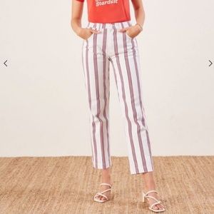 NWOT Reformation Roper Jean Grenada Stripe
